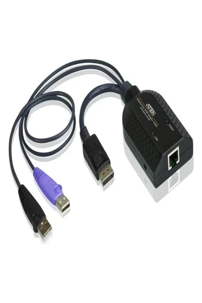 Aten USB Displayport Sanal Medya Kvm Adaptörü, Smart Card Desteğiusb Displayport Virtual Media Kvm Adapter With Smart Card Support ürün görseli 1