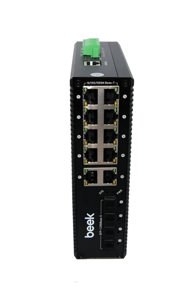 Yönetilebilir L2+ Endüstriyel PoE Switch 8 x 10/100/1000T IEEE802.3af/at PoE+ port (P ürün görseli 1