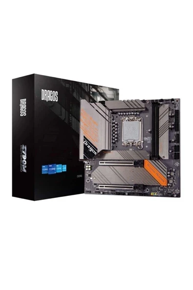 Dragos Dragmode Z790M Wifi Sata,m2 Ddr5 8000MHZ(OC) USB 3.2 Type-C Type-E Dp HDMI Ses 2.5gbe Lan 1700P Matx Anakart ürün görseli 1