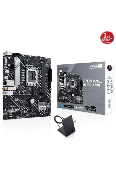 Prıme H610m-a Wıfı Ddr5 Hdmı Dp Pcıe 16x V4.0 1700p Matx ürün görseli 1
