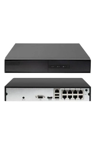 Haikon (DS-7108NI-Q1/8P/M) 8 Kanal 1xhdmı,1xvga, 1 Sata Metal Kasa Poe NVR Kayıt Cihazı ürün görseli 1