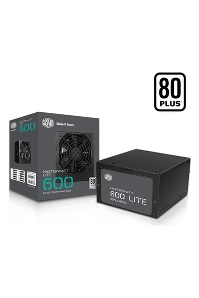 Cooler Master Watt 600W 80+ Aktif PFC 120mm Fanlı PSU (MPX-6001-ACABW-EU) ürün görseli 1