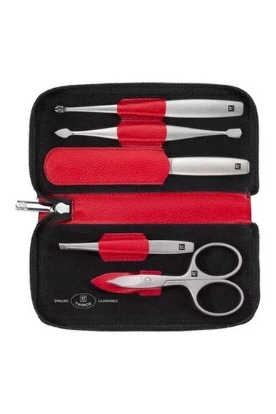 Zwilling Fermuarlı Sığır Derisi Çantalı 5 Parça Manikür Seti ürün görseli 1