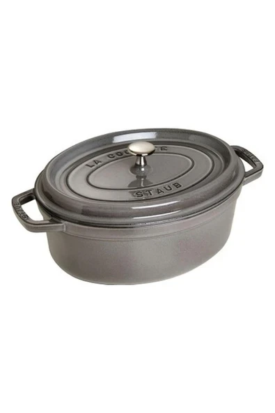 Staub Döküm Tencere Oval 4,2 L Grafit Gri ürün görseli 1