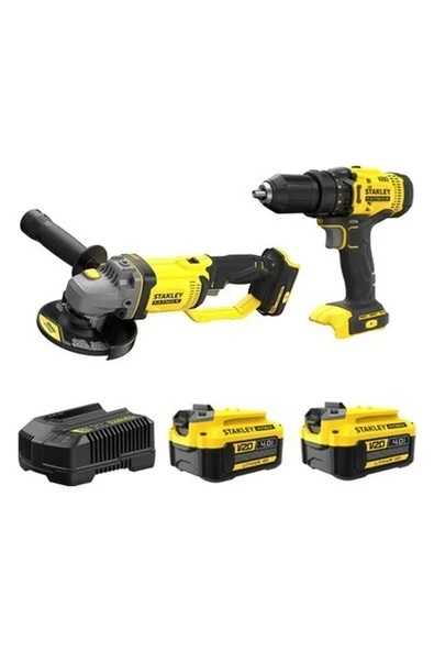 Stanley Akülü Avuç Taşlama Fatmax SFMCG400B + SCD700B-TR Akülü Vidalama Profesyonel Set ürün görseli 1