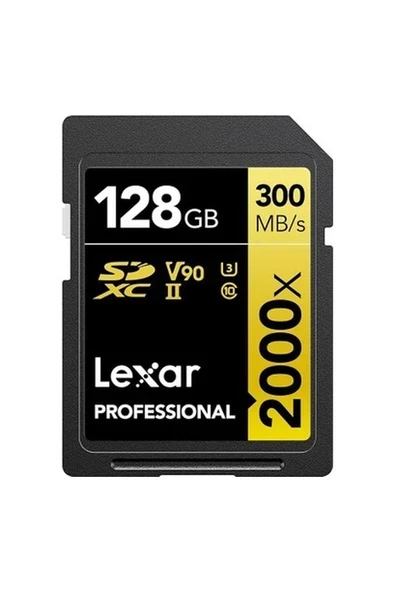 128GB Professional 2000X Sdhc Uhs-Iı Cards, Up To 300MB/S Read 260MB/S Write C10 V90 U3 ürün görseli 1