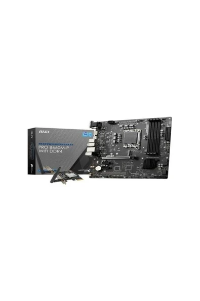 MSI MB Pro B660M-P Wıfı Ddr4 Soket 1700 Ddr4 4600(OC) Pcı-E Gen 4 ,hdmı VGA Dp M.2 Usb3.2 Matx ürün görseli 1
