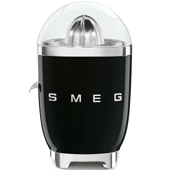 Smeg, Elektrikli narenciye sıkacağı CJF11BLEU, damlamaya dayanıklı ağızlık ve üniversal koni, kaymaz ayaklar, paslanmaz çelikten yapılmış filtre süzgeci ve pres konisi, 70 W, siyah ürün görseli 1