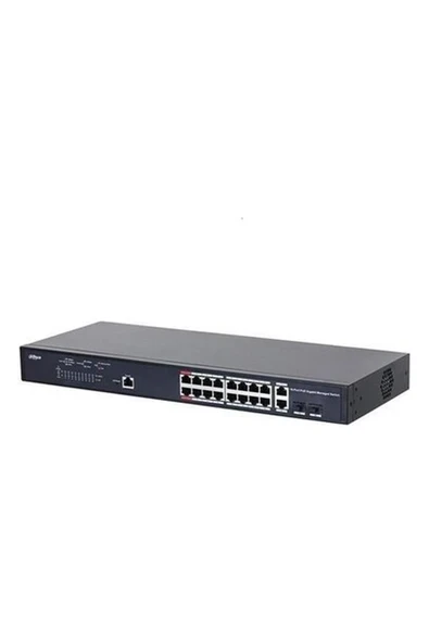 Dahua 16PORT PFS4218-16GT-230 Gigabit 2-Sfp 230W Full Poe Switch ürün görseli 1