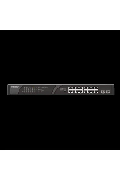 RUİJİE-REYEE RG-ES118GS-P 16XGE 2XGE F.GİGABİT 247W POE SWİTCH ürün görseli 1