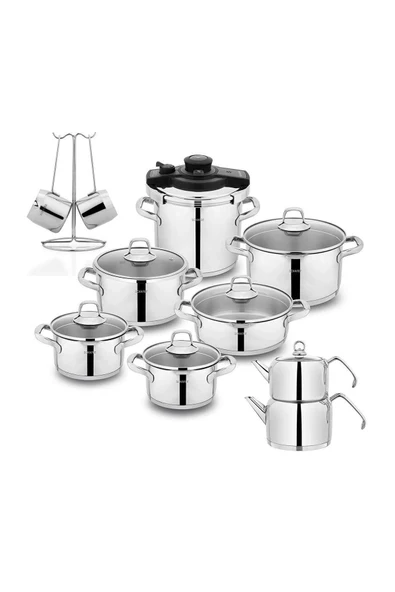 Schafer Jewel Çelik Çeyiz Seti-18 Parça-Inox ürün görseli 1