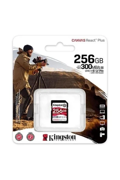 Kingston 256GB Canvas React Plus Sd Hafıza Kartı SDR2/256GB ürün görseli 1