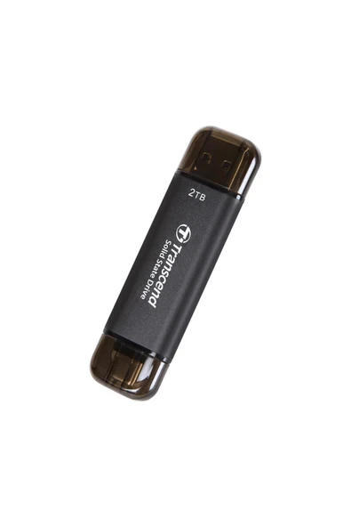 TS2TESD310C 2TB, External SSD,ESD310C,USB 10Gbps, Type C/A, Black ürün görseli 1