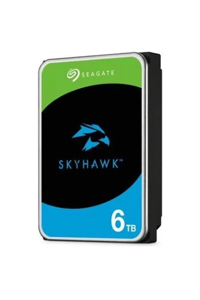 6 TB SEAGATE 3.5 SKYHAWK SATA 5400RPM 256MB 7/24 GUVENLIK ST6000VX009 (RESMI DIST GARANTILI) ürün görseli 1