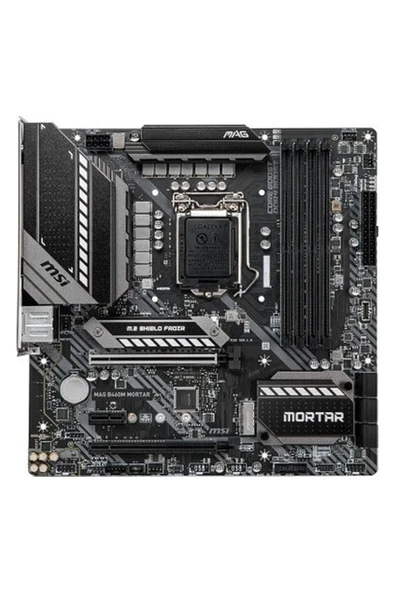 MSI MAG B460M MORTAR Soket 1200 DDR4 2933 HDMI DP M.2 USB 3.2 RGB MATX Anakart ürün görseli 1