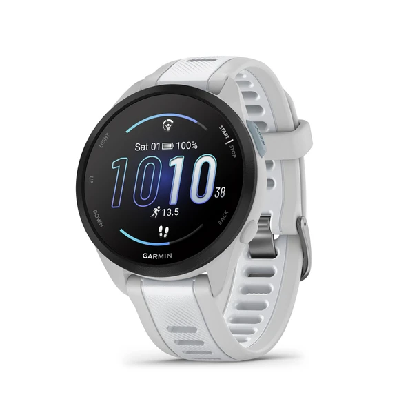 Garmin Forerunner 165 Music, Smartwatch, Renkli AMOLED Ekran, Eğitim Metrikleri ve Kurtarma İçgörüleri, Sesiniz Üzerine Müzik, Whitestone ürün görseli 1