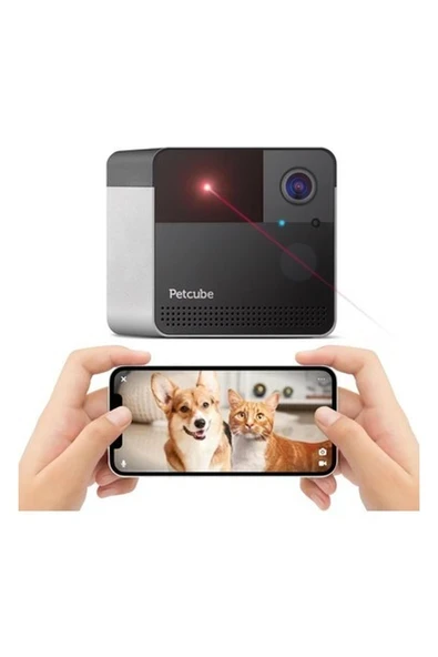 Petcube Play 2 Wi-Fi Evcil Hayvan Kamerası, Lazer Oyuncaklı - Kedi ve Köpek Için ürün görseli 1