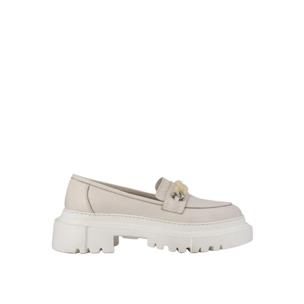 Hobby 26158 Hakiki Deri Günlük Kadın Loafer-26158  BEJ 38 ürün görseli 1