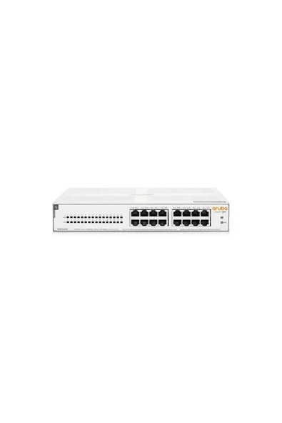 Aruba Instant On, R8R48A, 1430-16G, 16Port, GigaBit, PoE 124W, Yönetilemez, Masaüstü Switch ürün görseli 1