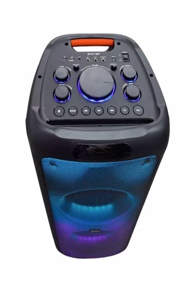 Karaoke Hoparlör Ses Sistemi Kablosuz Mikrofonlu 70 Watt 2x10 Inç Bluetooth Hoparlör Rgb Party Box ürün görseli 1