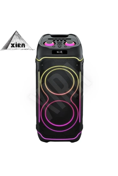Taşınabilir RGB Bluetooth USB SD TWS Parti Karaoke Microfon Hoparlör SesBombası 2x10inc 100wMaxPower ürün görseli 1