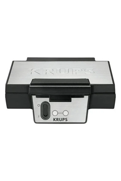 Krups 251 Waffle Makinesi, 850W, 2 Büyük Belçika Waffle, Siyah Paslanmaz Çelik ürün görseli 1