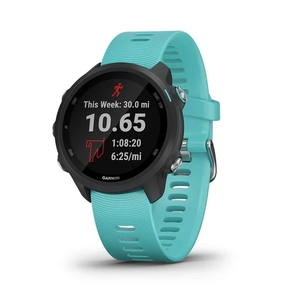 Garmin Forerunner 245 Müzik, Müzik ve Gelişmiş Dinamiklere Sahip GPS Çalışan Akıllı Saat, Aqua (Yenilendi) ürün görseli 1