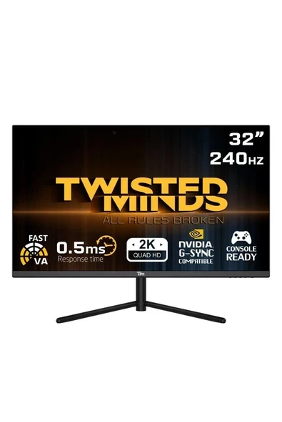 Twısted Mınds 32" TM32QHD240VA Qhd 2k 240HZ 0,5ms HDMI Dp HDR10 Gamıng Monitör ürün görseli 1