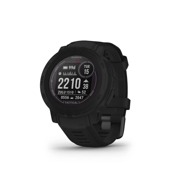 Garmin Instinct 2 Solar, Taktik-Edition, Güneş Şarjleri ile, Tüm Elements için İnşa Edilmiş, Multi-GNSS Desteği, Tracback Routing ve Daha Fazla, Black ürün görseli 1