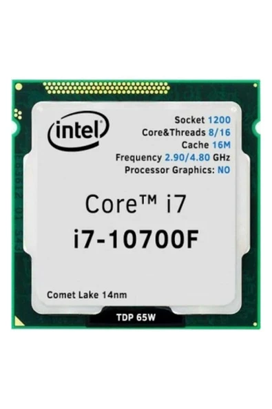 Intel Core i7 10700F 2,9 GHz 16 MB Cache 1200 Pin İşlemci ürün görseli 1