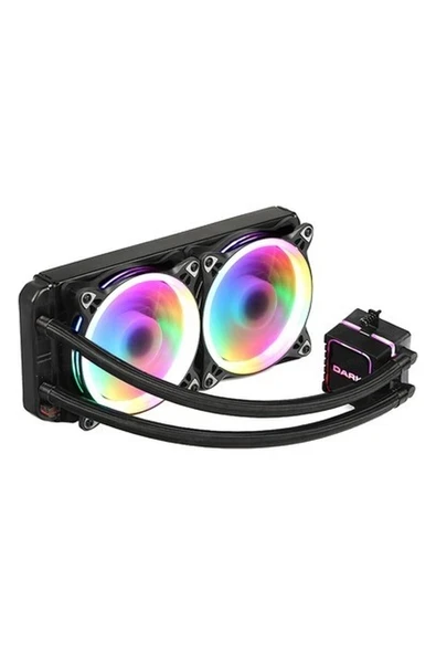 Dark AquaForce W244 2x12cm Çevresel Adreslenebilir RGB Fanlı Intel & AMD Uyumlu Sıvı Soğutma Sistemi (DKCCW244) ürün görseli 1