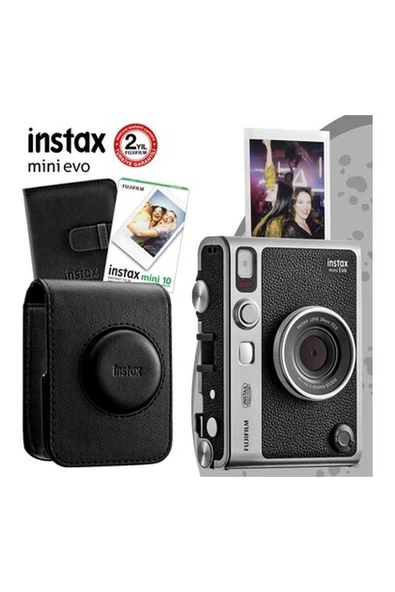 Instax Mini Evo Siyah Fotoğraf Makinası ve Seti 2 ürün görseli 1