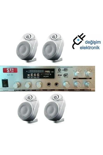 Mağaza Müzik Sistemi Seti Bluetooth Usb Aux ürün görseli 1