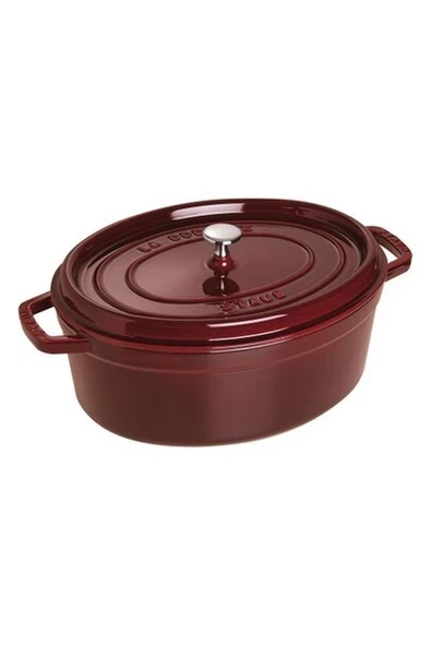 Staub La Cocotte Döküm Tencere Oval 3,2 L Bordo ürün görseli 1