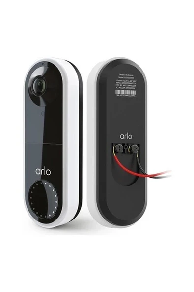 Arlo Essential Kablolu Görüntülü Kapı Zili - Hd 180 Görüş, Beyaz ürün görseli 1