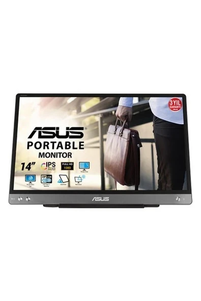 Asus Zenscreen MB14AC 14" 5ms 1920X1080 USB Type-C Taşınabilir LED Monıtor ürün görseli 1