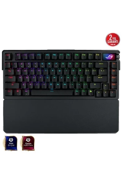 ASUS ROG Azoth Extreme NX SNOW/PBT/UK İngilizce RGB Kablosuz Mekanik Oyuncu Klavyesi ürün görseli 1