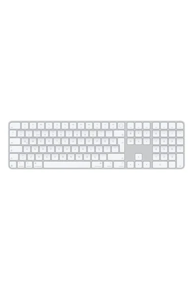 Touch Id Özellikli ve Sayısal Tuş Takımlı Magic Keyboard: Bluetooth, Şarj Edilebilir. Apple Çipe Sahip Mac Bilgisayarlarla Çalışır; Türkçe Q Klavye, Beyaz Tuşlar (Usb-C) ürün görseli 1
