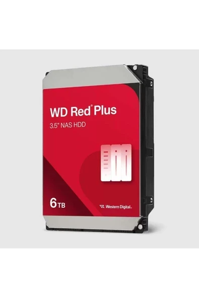 6TB WD RED PLUS SATA 5400RPM 256MB WD60EFPX ürün görseli 1