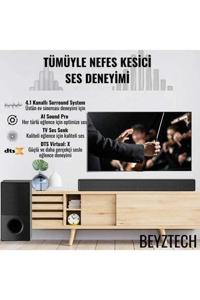 Premium 600Watt Güç, Dolby Digital, Virtual:X, DTS Surround Sistem, LG ThinQ, AI Sound Pro ürün görseli 1