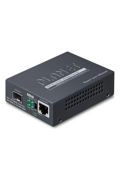 802.3at PoE+ PD 10/100/1000BASE-T 100/1000BASE-X SFP Media Converter ürün görseli 1