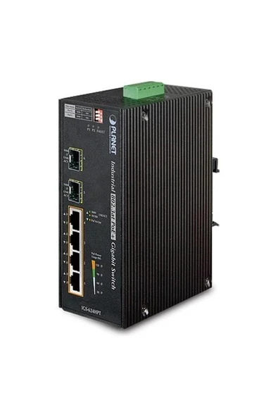 Planet PL-IGS-624HPT Endüstriyel Tip Yönetilemeyen Poe+ Switch ürün görseli 1