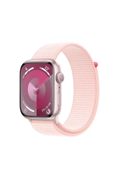 Watch Series 9 GPS 45mm Pembe Alüminyum Kasa ve Uçuk Pembe Spor Loop ürün görseli 1