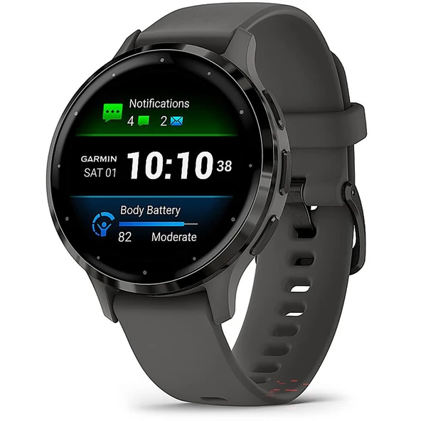 Garmin Venu 3S Health Fitness GPS Smartwatch Slate Bezel/Black Band (41mm) - ürün görseli 1