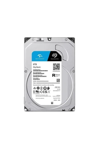 SEAGATE 8TB SKYHAWK ST8000VX010 256MB 5900RPM SATA-3 GÜVENLİK DİSKİ ürün görseli 1