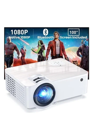 Groview 1080P Bluetooth Mini Projektör - 100 Inc ürün görseli 1