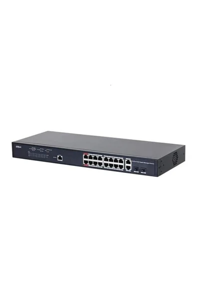 16port PFS4218-16GT-230 Gigabit 2-SFP 230w Full PoE Switch ürün görseli 1