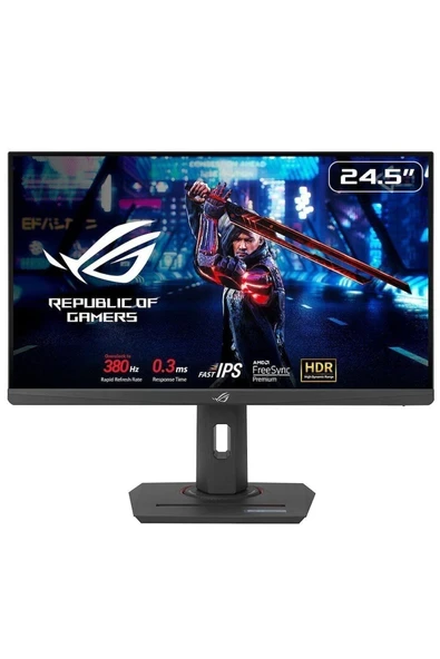Asus ROG STRIX XG259QNS   24.5 HDR eSports GAMING FAST IPS FREESYNC VE G-SYNC UYUMLU  1920x1080 1MS(0.3MS MİN) 380HZ DP HDMI USB VESA 3YIL ELMB SYNC,PIVOT Monitör ürün görseli 1