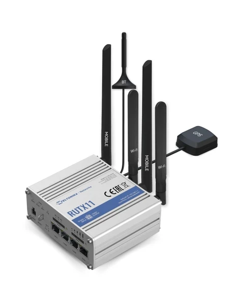 Teltonika RUTX11100400 Model RUTX11 Endüstriyel Hücresel Yönlendirici; 4G LTE KAT 6; Çift SIM; WI-FI ve BT; Tüm ABD Operatörleriyle Uyumlu ürün görseli 1
