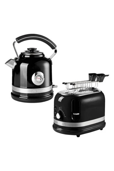 Ariete Moderna Siyah 1.7 Litre Kettle ve Ekmek Kızartma Makinesi Seti ürün görseli 1